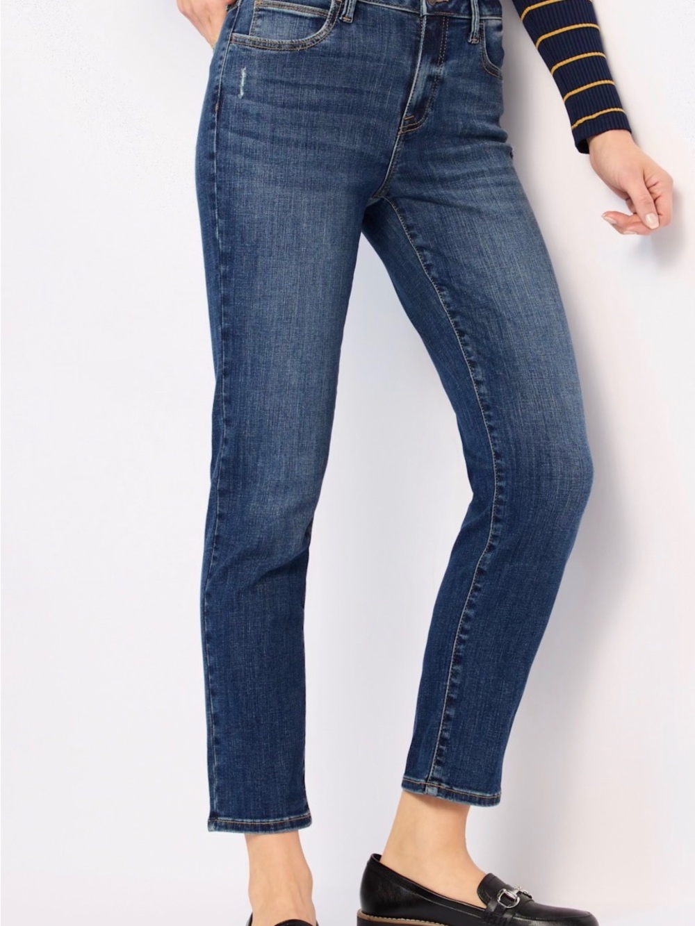 Seven Blue Straight Leg Jeans - Dark Blue Wash